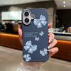 Plain Color Bowknot Patterned Phone Case for iPhone 16 Pro 15 14 Plus 13 12 Pro Max 11 Shockproof Leather Texture Soft Tpu Slim Matte Case Cover