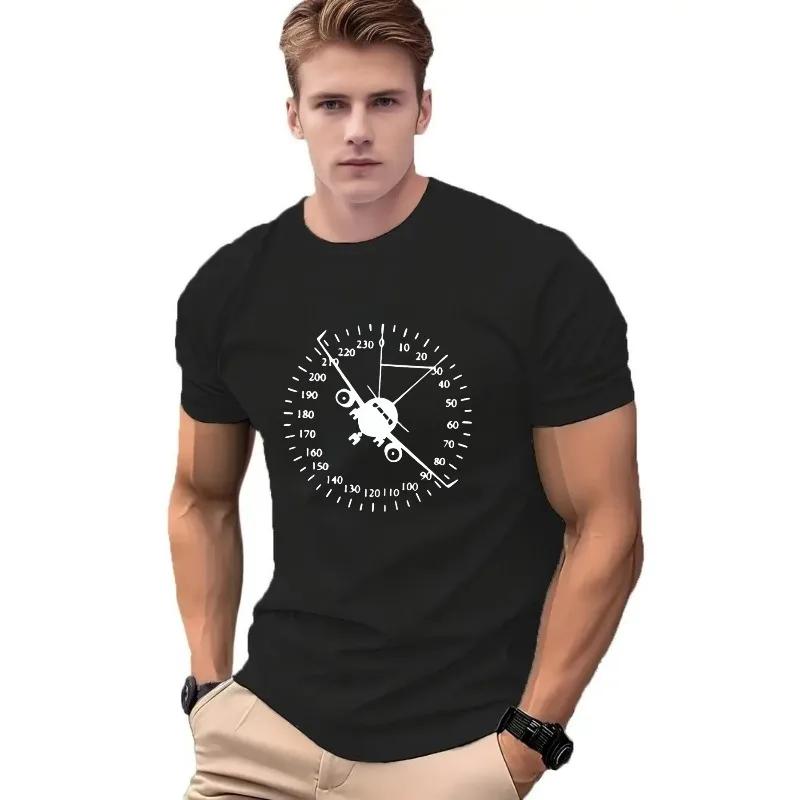 Summer Mens Tshirt Airplane Pattern Print Casual Cool Loose Oneck for Men Tees Hip Hop Tees Fashion Male Clothing T Shirt