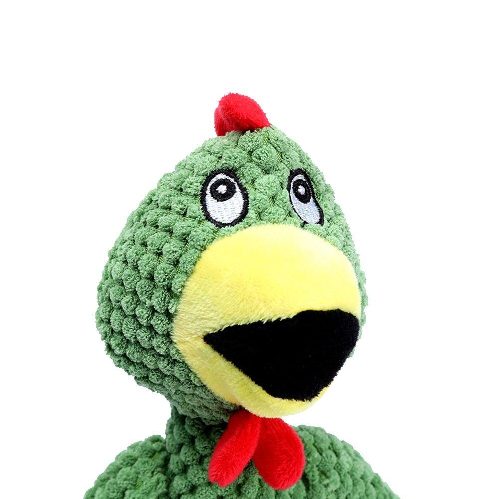 Molar Interactive Corduroy Pets Dog Toys Squeaky Plush Chew Toy Screaming Chicken