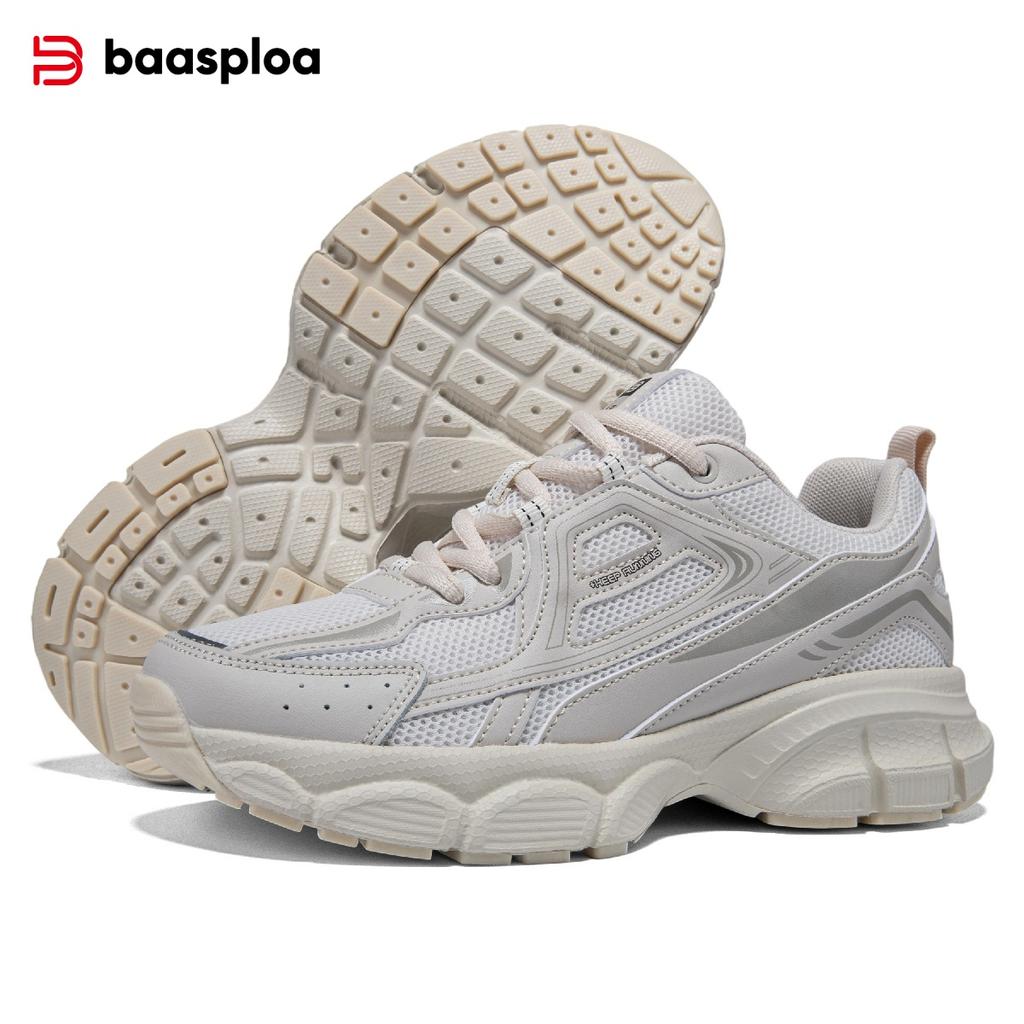 BAASPLOA Women's Mesh Running Shoes Breathable Thick-soled Height-increasing Sports Shoes Lightweight Casual Shoes Vintage Trendy Shoes