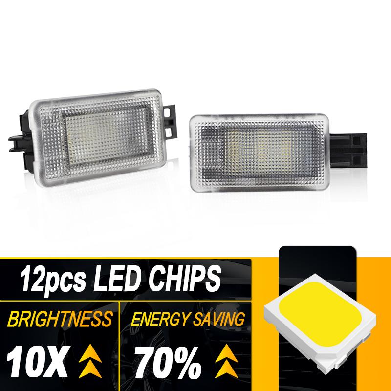 2PCS OEM# 1286317/9123680 For Volvo V40/V40CC V60 S60 S80 XC40 XC60 XC90 White Led Interior Light Luggage Compartment Trunk Lamp