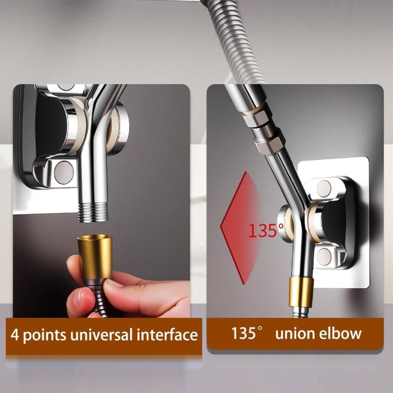 2 set Hand Shower Elbow Joints Featuring 135° Adjustment Sprays Angle Control Shower Hose Connectors for Bathroom
