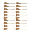 20pcs Mini Witch Broom White Rope Decoration DIY Mini Witch Miniature Witch Broom for Halloween