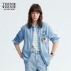 Besticktes Denim-Hemd für Damen