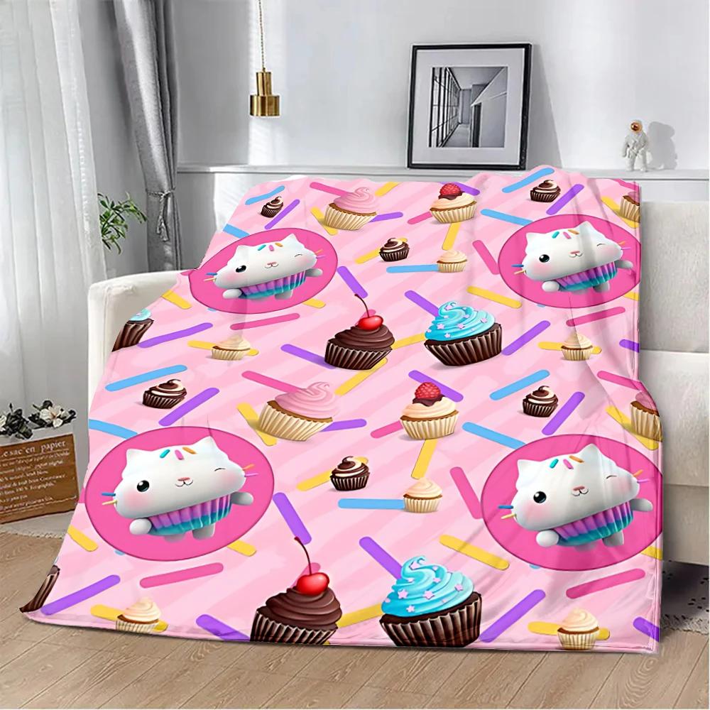 Gabbys Dollhouse Print Throw Blanket Soft Warm Perfect for Home Travel Picnics and Gifts 100x150cm