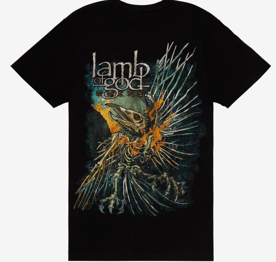 Новая Редкая футболка Lamb Of God Omens все размеры Черная Мужская C034 Унисекс Футболка XXXL