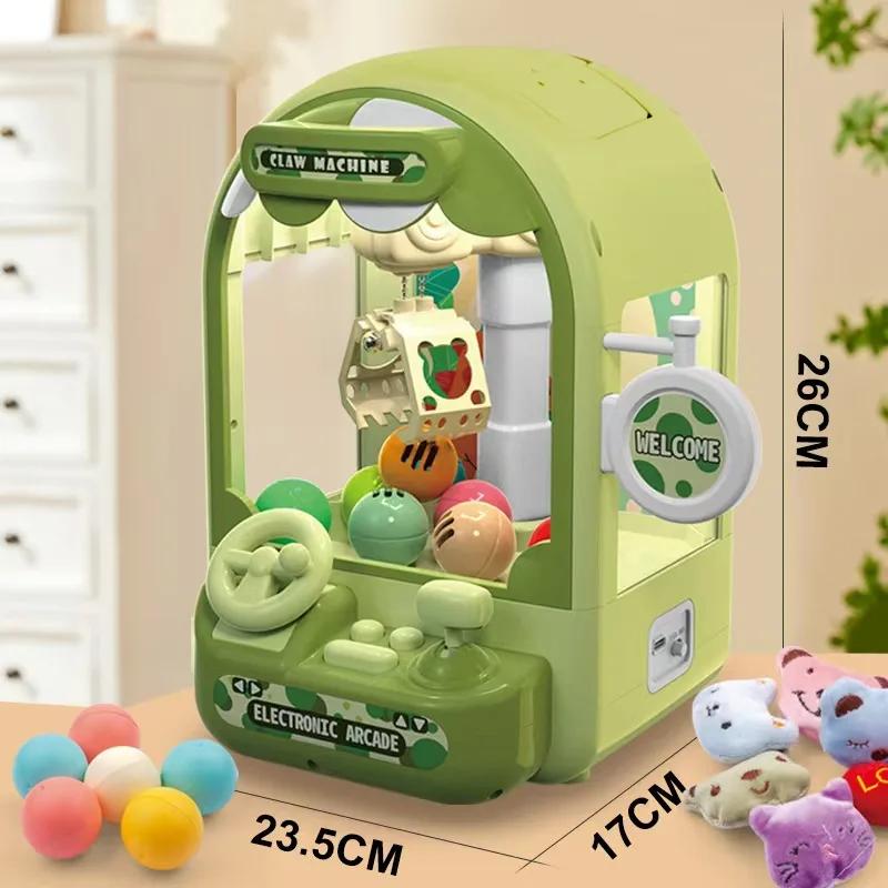 

Dinosaur Claw Machine Toys Electronic Arcade Game Adjustable Catch Doll Machine Music Mini Vending Birthday Gifts for Kids