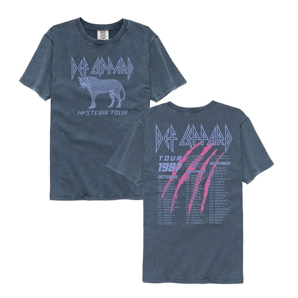 

Def Leppard 1987 Hysteria T-Shirt 2 Sided World Tour Music Band Comfort Colors Unisex T-Shirt L