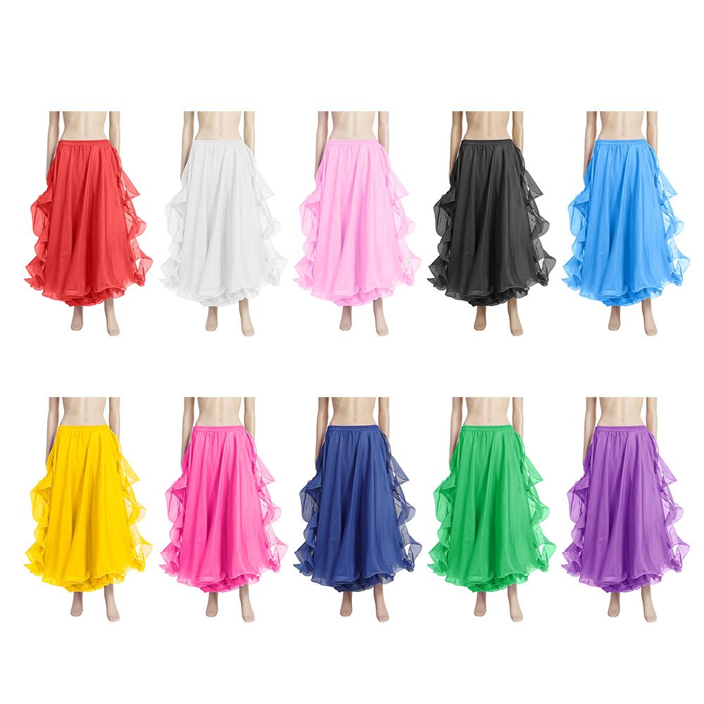 Tassels Sequins Shining Dancing Skirt Spanish Skirt Belly Dance Skirt Show Costumes