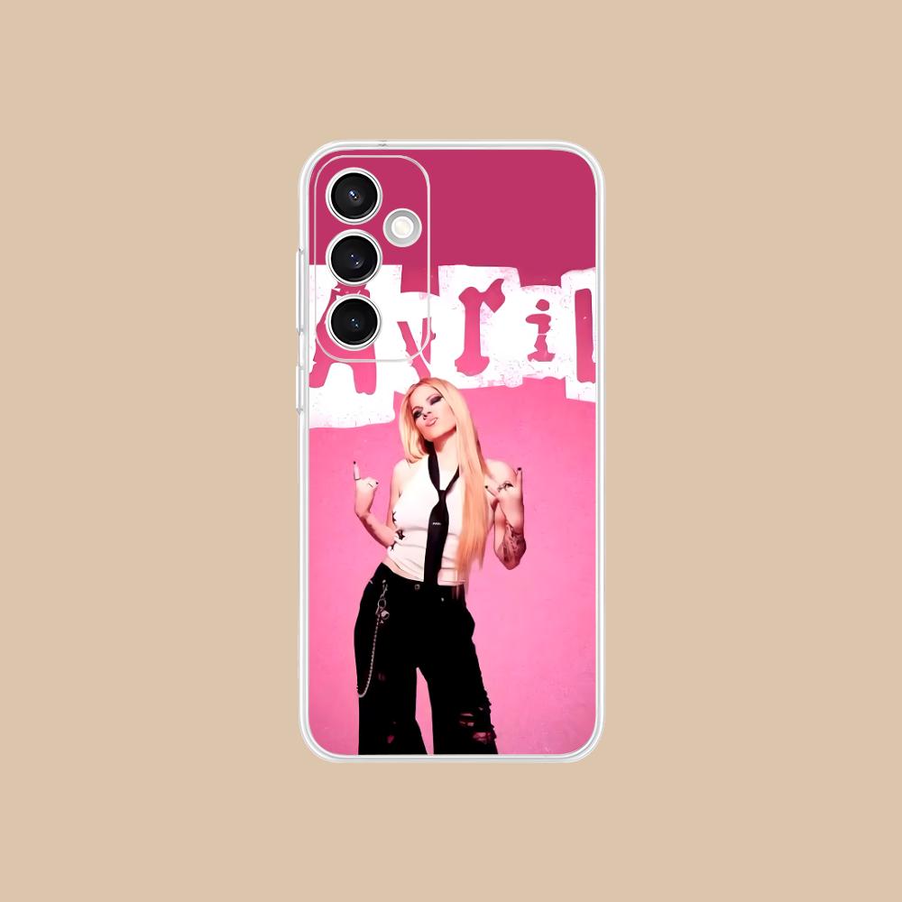 Avril Lavigne Clear Mobile Phone Case for Samsung Galaxy S25 S24 S23 S22 S21Plus FE Ultra Colorful Cover