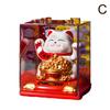 Zhaocai Cat Decoration With Solar Energy Automatic Shaker  Creative Cake Decoration Gifts Lucky Cat Statue