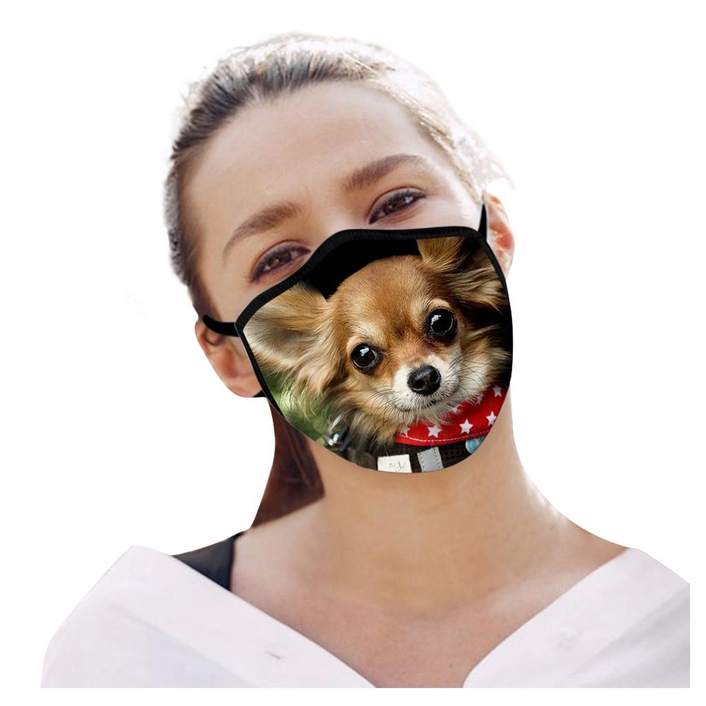 1PC Adult Printed Funny Face Outdoor Washable Breathable Cycling Mask