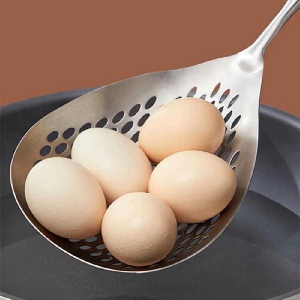 Stainless Steel Skimmer Spoon Durable Food Strainer Spoon New Colander For Frying and Cooking