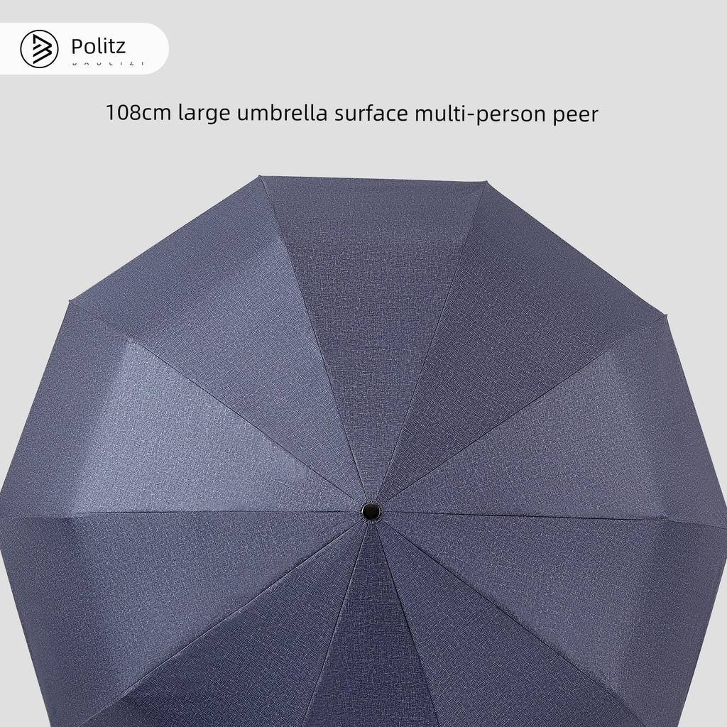 Baolizi High-End Full Automatic Umbrella for Men Extra Large Thickened Reinforced Windproof Large Folding Umbrella for Heavy Rain