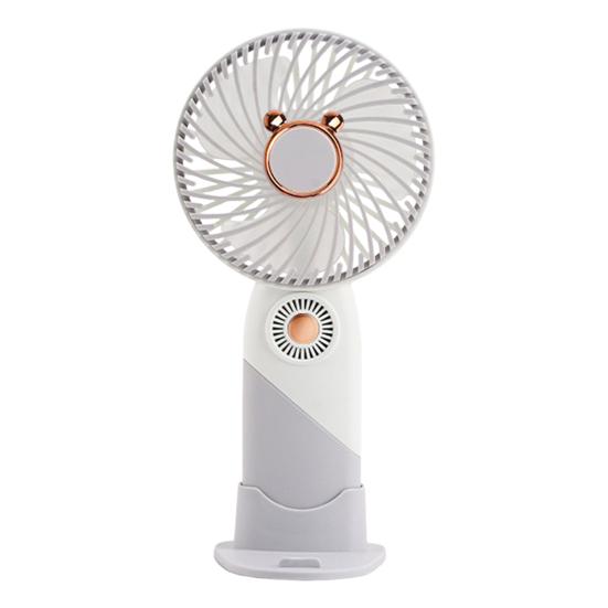 

Portable Small Fan Mini Handheld Fan Desktop Personal Fan Lightweight USB Rechargeable Fan with Long Battery Life Fast Charging Quiet Operation сірий