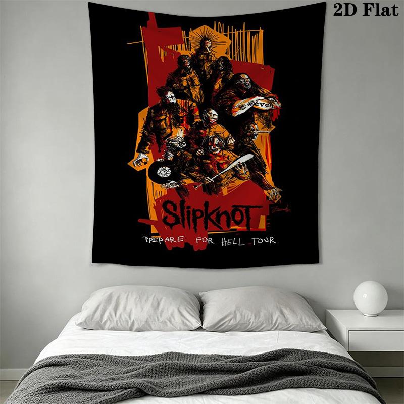 Slipknot Band'S Energy Unleashed Tapestry Wallmounted Background Cloth Wall Covering Decoration Background Cloth Work Of Art