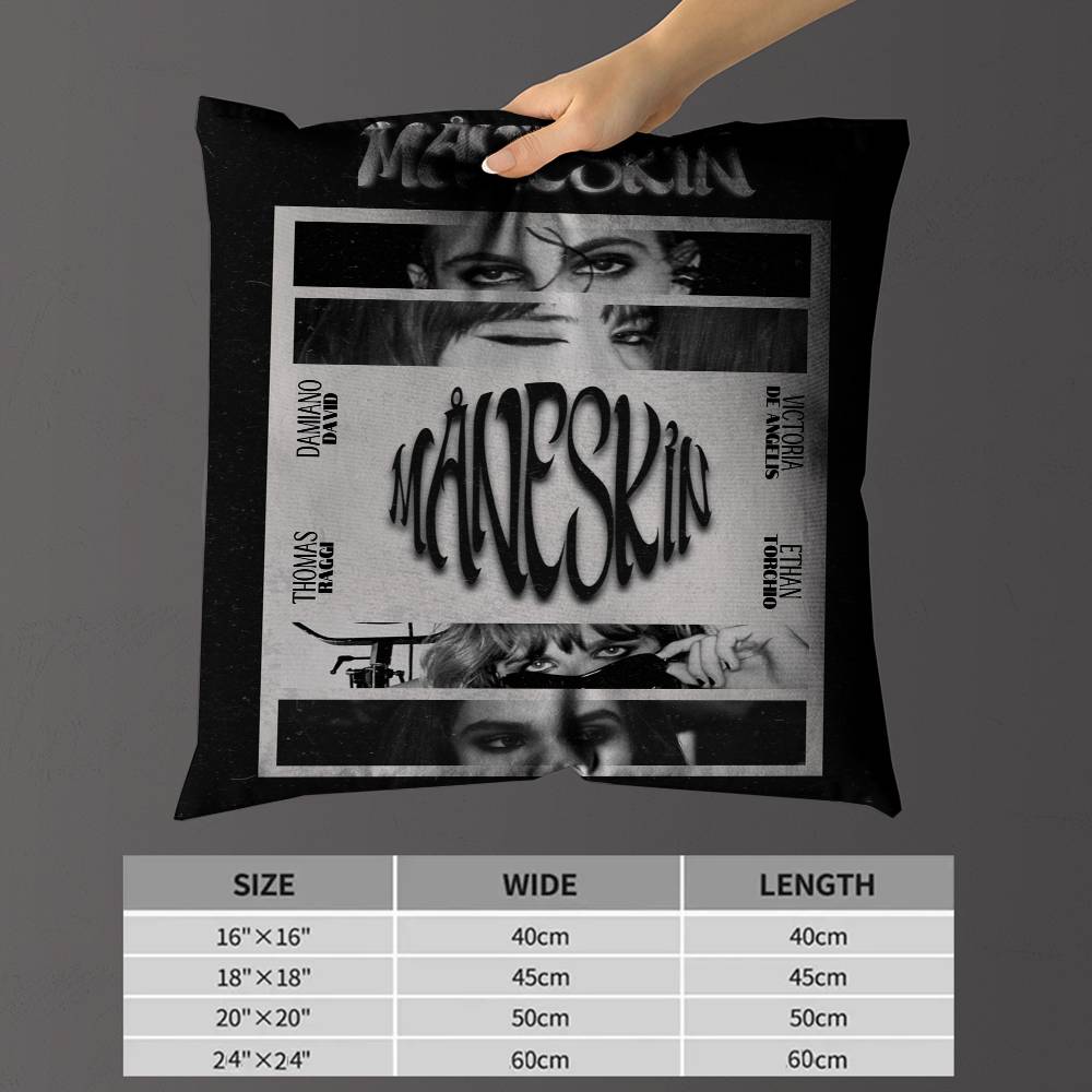 

MManeskin band Pillow Gift Home Office Decoration Pillow Bedroom Sofa Car Cushion CoverPillow Case 30x30 cm
