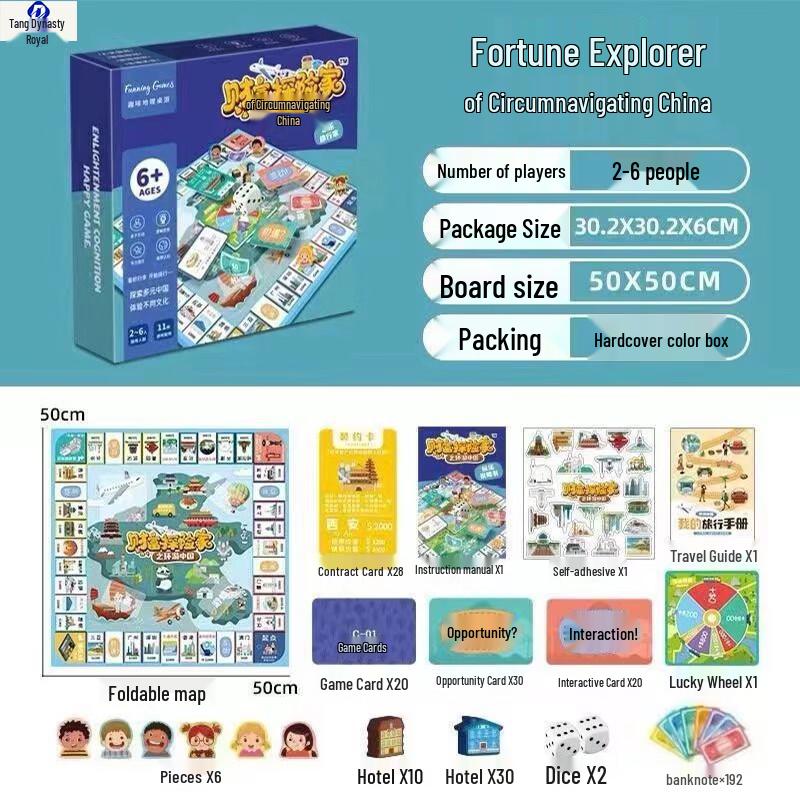 Adventure King Tycoon World Tour Board Game