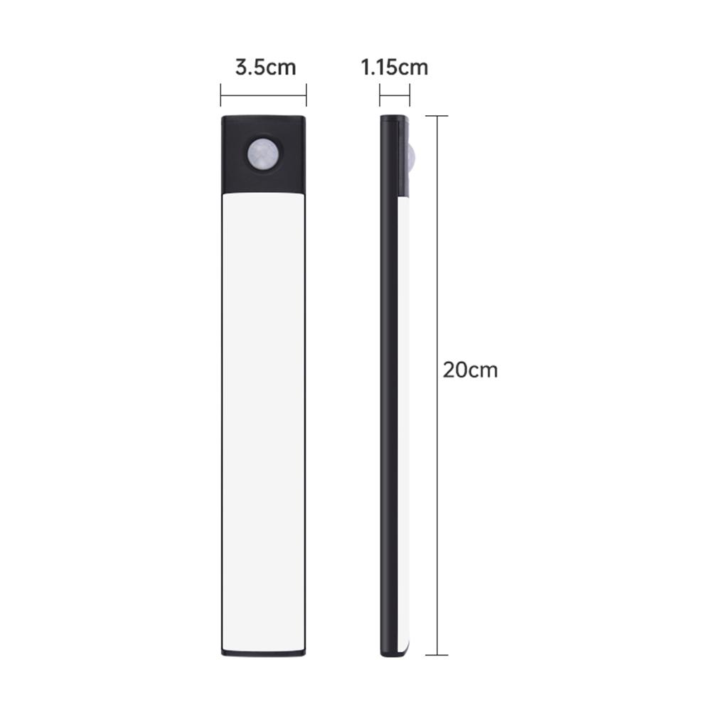 Ultra Thin LED Motion Sensor Cabinet Light USB Rechargeable 3 Magnetic Night Lamp for Kitchen Wardrobe