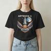 Crazy Artemis Ii 2026 Mission Tshirt Unisex Unisex Round Collar 100 Cotton T Shirt  Short Sleeve Tees Plus Size Clothing