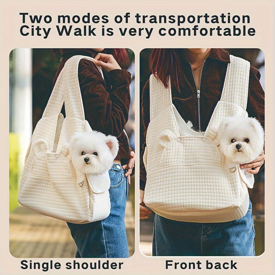 Extra-Large Fluffybaby Dog Sling Carrier - Winter Pet Bag with Cotton Lining, & Breathable Design Small Dog Carrier Bag Medium Dog Carrier Bag