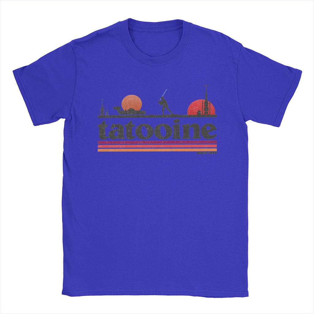 Lässige Planet Sky Tatooine T-Shirts für Herren Rundhals Baumwoll-T-Shirt Kurzarm T-Shirt Klassische Kleidung