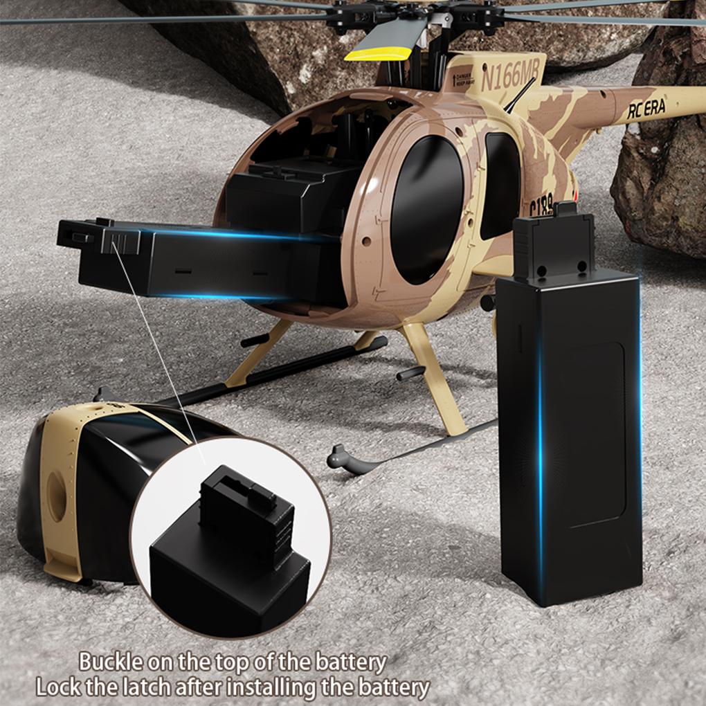1/28 RC ERA C189 RC Helicopter Brushless Dual-motor Remote Control Model 6-Axis Gyro Aircraft Toy One-click Takeoff/landing