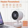 A44Z-Mini-Heizgerät, Raumheizgerät, 500W Schreibtischheizung für Büro, 160° seitliche automatische Oszillation, 3 einstellbare Stufen, PTC