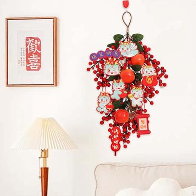 Chinese Year Decorations Berries Blessing Pendant for Indoor Desktop Decor