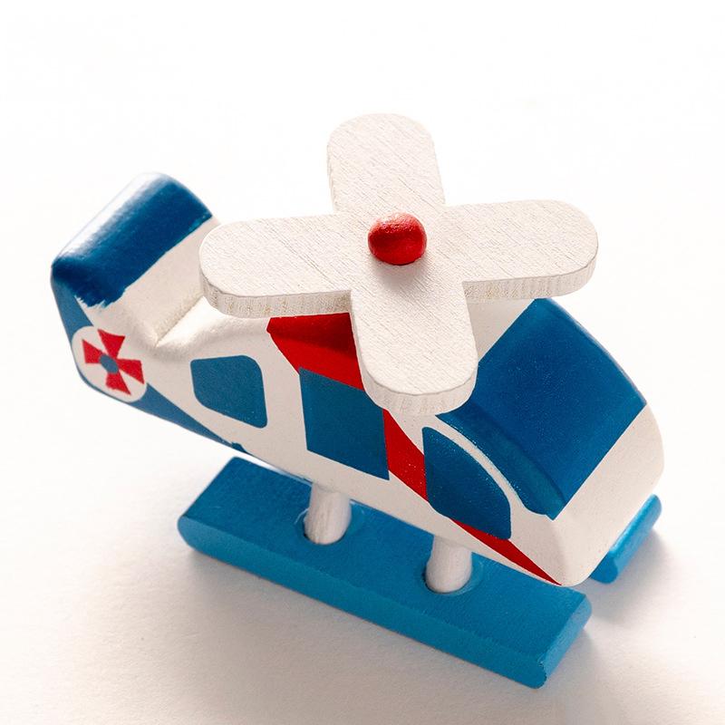 Kids Mini Wooden Cars Truck Aircraft Model Toy Montessori Wooden Education Colorful Vehicle Toys Simulation Cars Decoration Gift