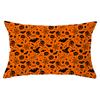 Halloween Orange Series Peach Skin Waist Pillow Cover New Rectangular Sofa Cushion Cover