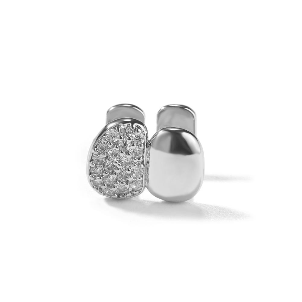 UWIN Hiphop Single Teeth Grillz Iced Out 5A CZ Bling Bling Grillz with 18K Gold Plated Jewelry