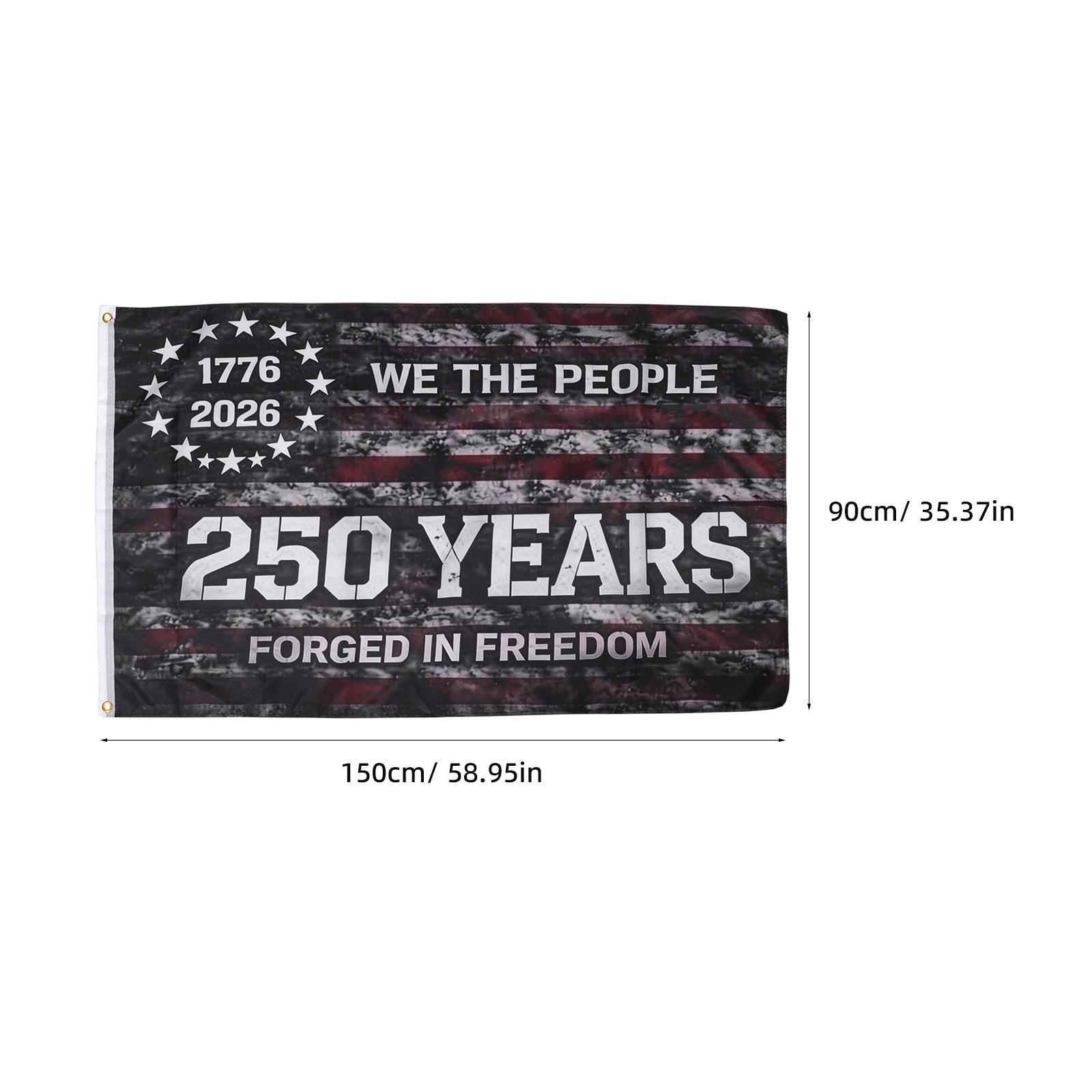 250Th Anniversary Usa Garden Flag Patriotic 3x5ft Outdoor Banner Independence Day Decoration 1776-2026 Commemorative Usa Flag чёрный