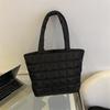 Large Capacity Solid Color Simple Versatile Women Single Shoulder Commuter Tote Bag