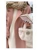 Women's Hepburn Style Korean Pink Wool Coat - Mid-Length, Autumn/Winter 2025 Collection, Petite Fit, High-End Feel
