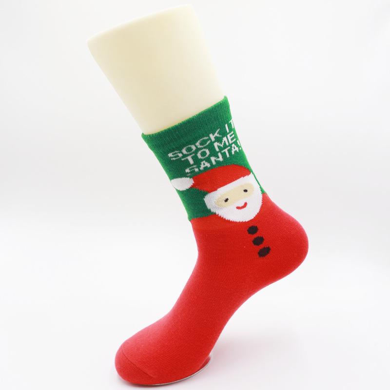 Holiday Cartoon Mid-Calf Women's Christmas Stockings Socks - Perfect New Year Gift In Red