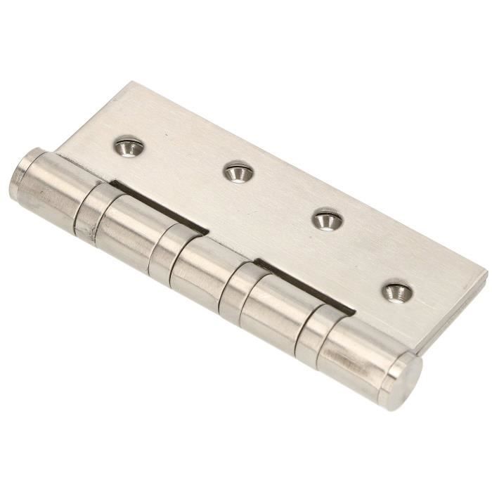 Lot De 2 Charnières De Porte KOTARBAU Fabriquées En Acier Inoxydable Avec Paliers Lisses Pour Paumelle Lourde, 100x75 Mm