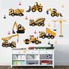 Tractor Wall Sticker for Kids Room Kindergarten School Dormitory Childish Bedside Cabinet Decorative Engineering Vehicle Vinyl Decal