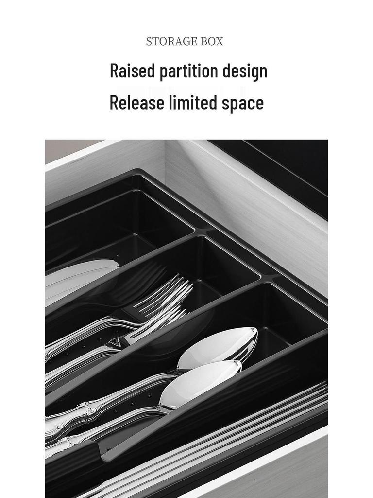 Cross-Border Kitchen Cutlery Set with Dustproof Storage Box and Drawer Divider