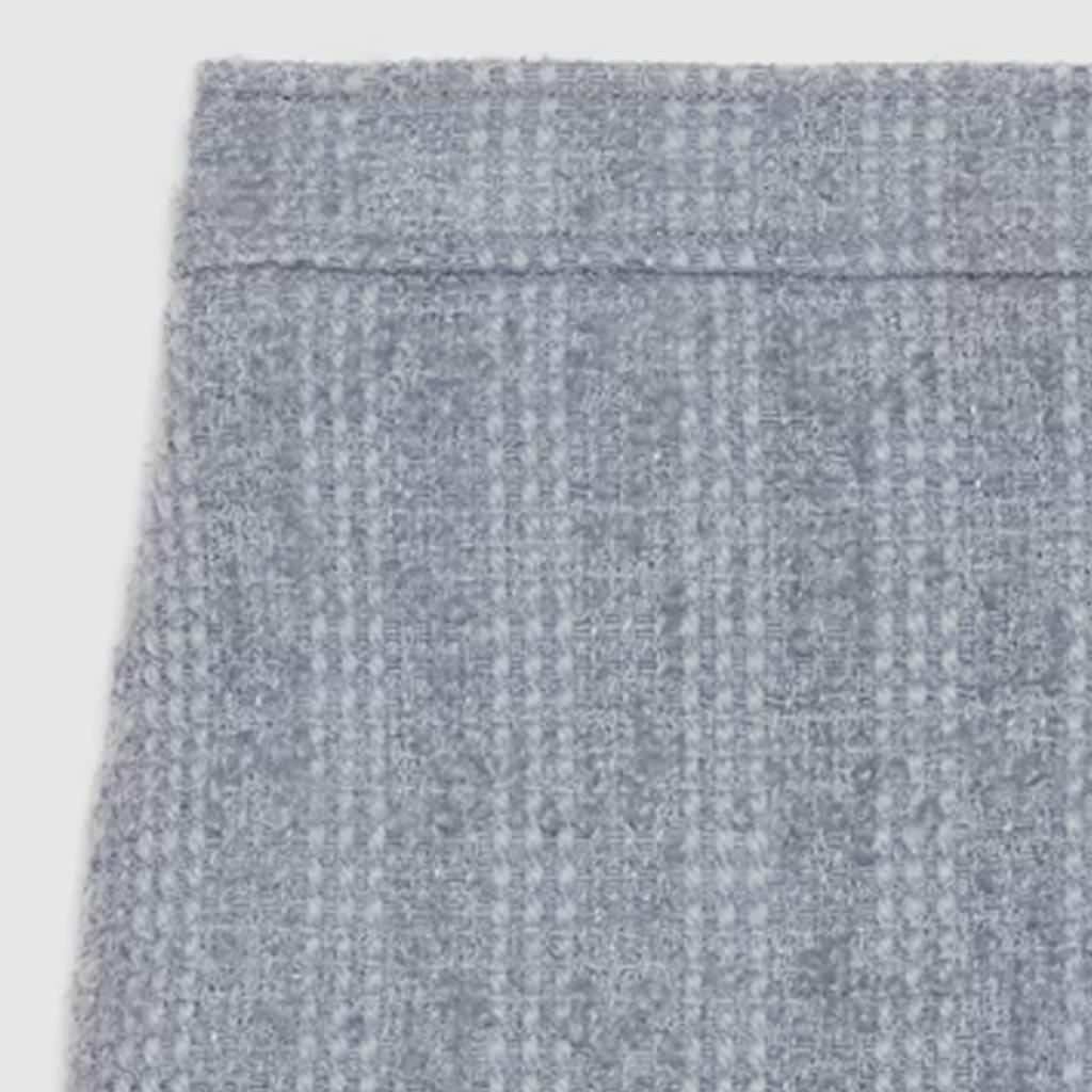 Gucci Wool Tweed Mini Skirt 'Blue Stone' Women's 761374-ZAPE2-4622