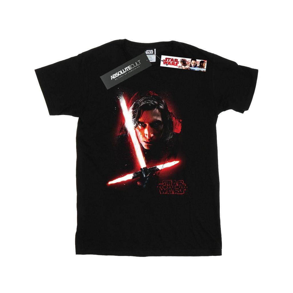 Star Wars Womens/Ladies The Last Jedi Kylo Ren Brushed Cotton Boyfriend T-Shirt