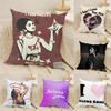 Pillow Case Cotton Linen Fabric Square Zipper Pillowcase Home Decorative Living Room Singer Music S-Selena Gomez 2