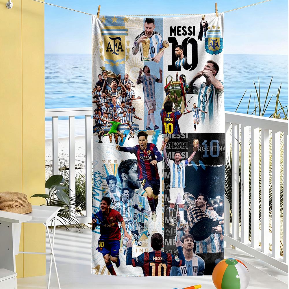 Messi Beach Towel High Absorbency & Quick-Dry Comfortable Lightweight