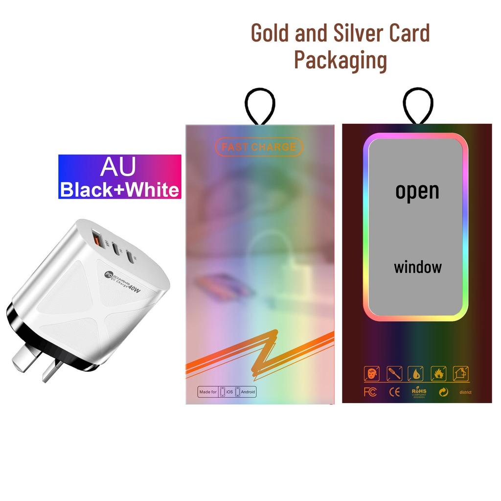 Universal Charger: 1U+2PD, Compatible with Australian, European, American, and British Power Standards