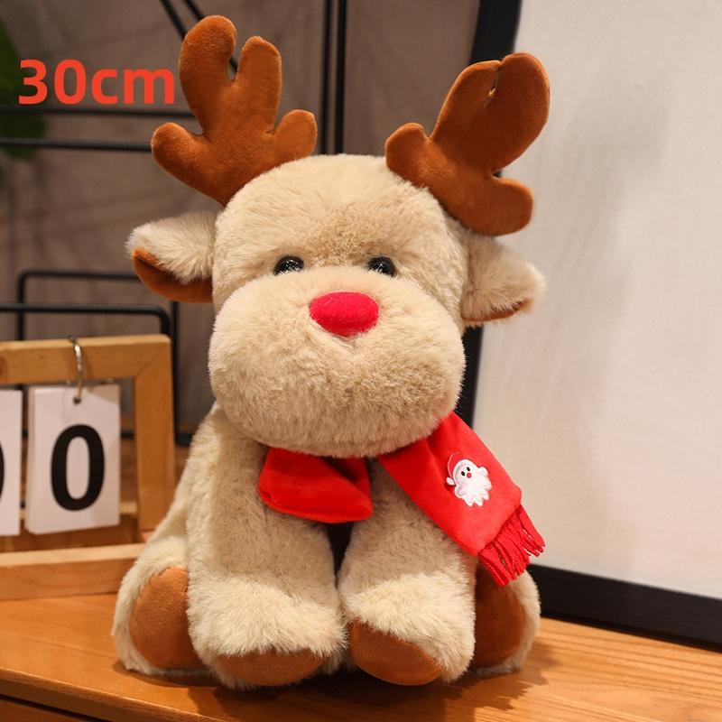 Cartoon Christmas Series Plush Doll Pillow Christmas Tree Elk Deer Santa Claus Plush Toy Home Holiday Decoration