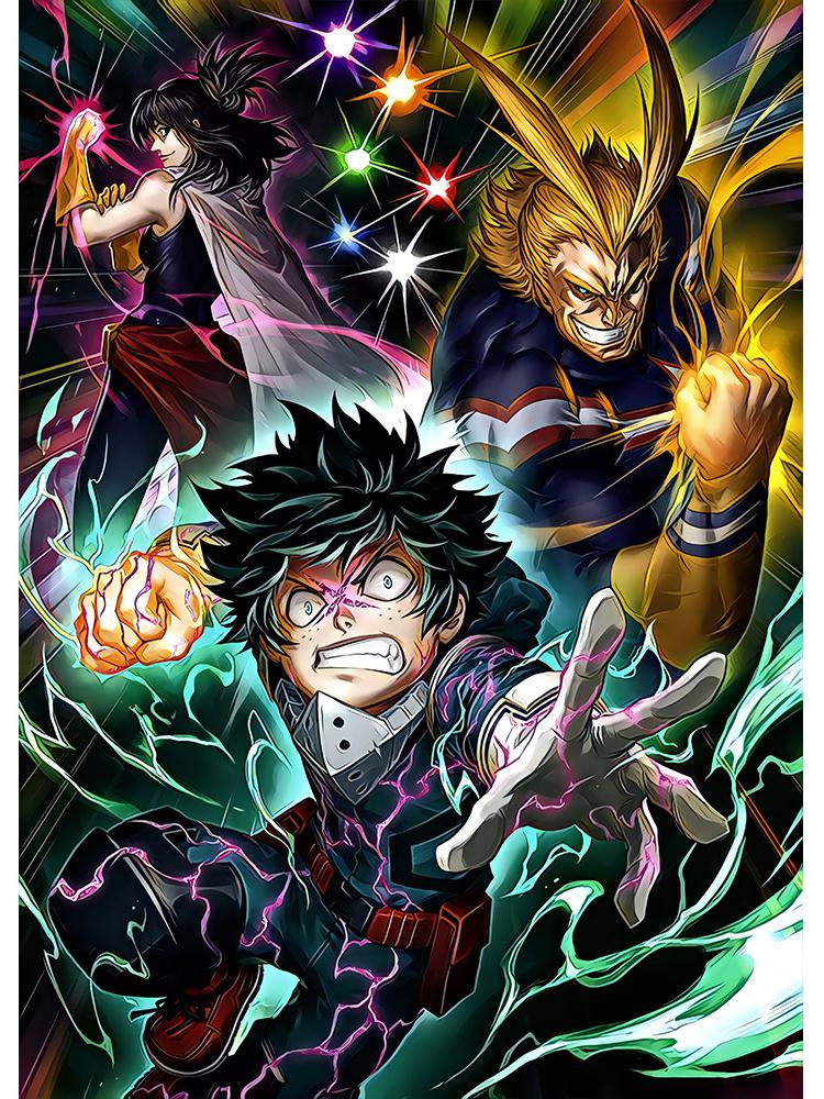 Japan Manga My Hero Academia Deku Poster Canvas Painting BNHA Midoriya Izuku Wall Picture For Living Room Home Decoration