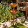 Heavy Duty Metal Feeder Double Layer Bird with Ground Stake Feeding Decorative for Yard Station Weather Resistant Garden Lawn Backyard Decor