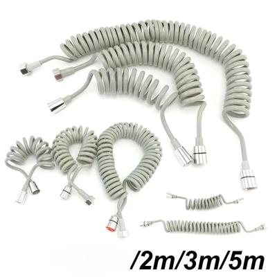 3M Tubo Flessibile a Molla per Soffione Doccia in Plastica Acqua WC Bidet Spruzzatore Linea Telefonica Tubi Morbidi Accessori Bagno