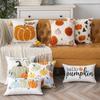 Halloween Plush Cushion Cover Embroidered Halloween Pumpkin Cushion Cover Halloween Decorative Sofa Cushion Covers