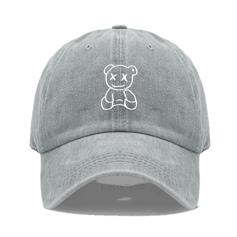 Xx Little Bear Embroidery Baseball Cap For Men Women Washed Cotton Dad Hat Adjustable Unisex Casual Sports Caps